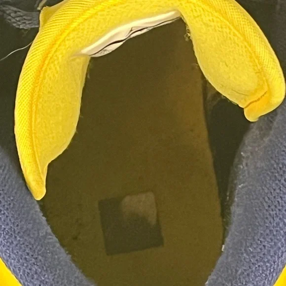 DEADSTOCK Air Jordan 1 Mid Michigan Wolverines Size 12 Yellow Navy Blue - Picture 11 of 16